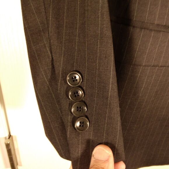 Brooks Brothers suit mens 1818 regent fit 45L wool 38x30 black 2 peice pants USA - Picture 6 of 16